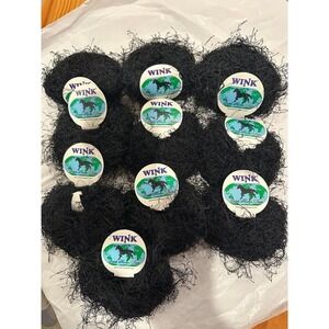 WINK Black Yarn Skeins - Dark Horse Yarn Eyelash